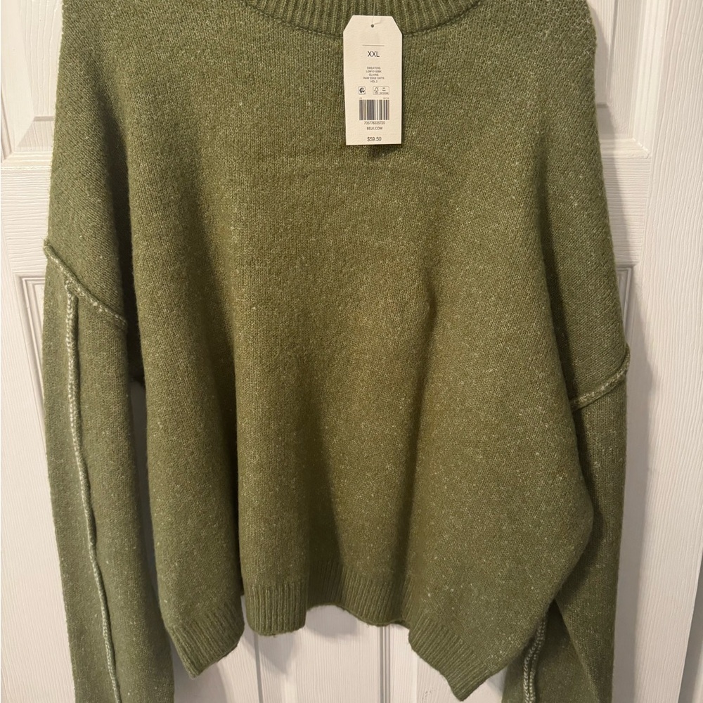 Plus Size Wonderly Olive Green Sweater Top NWT